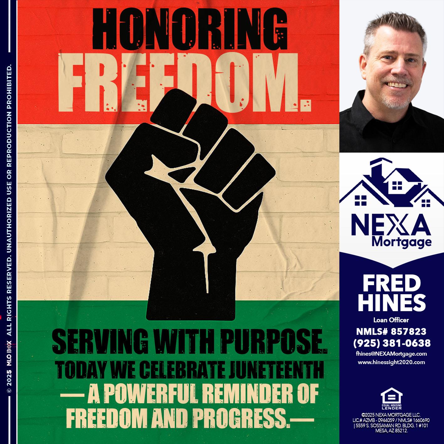 HONORING FREEDOM - Fred Hines -Loan Officer