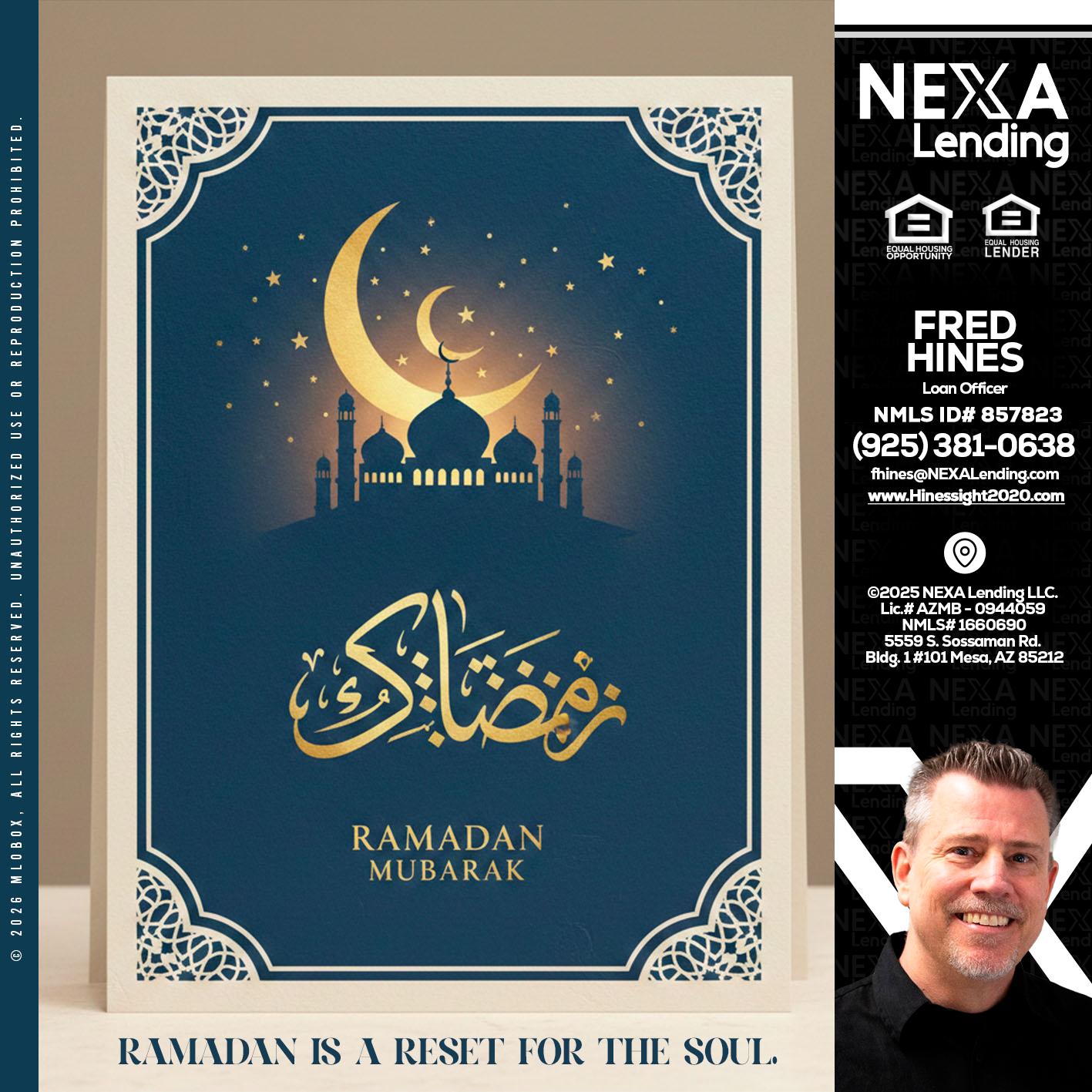 HAPPY RAMADAN - Fred Hines -Loan Officer