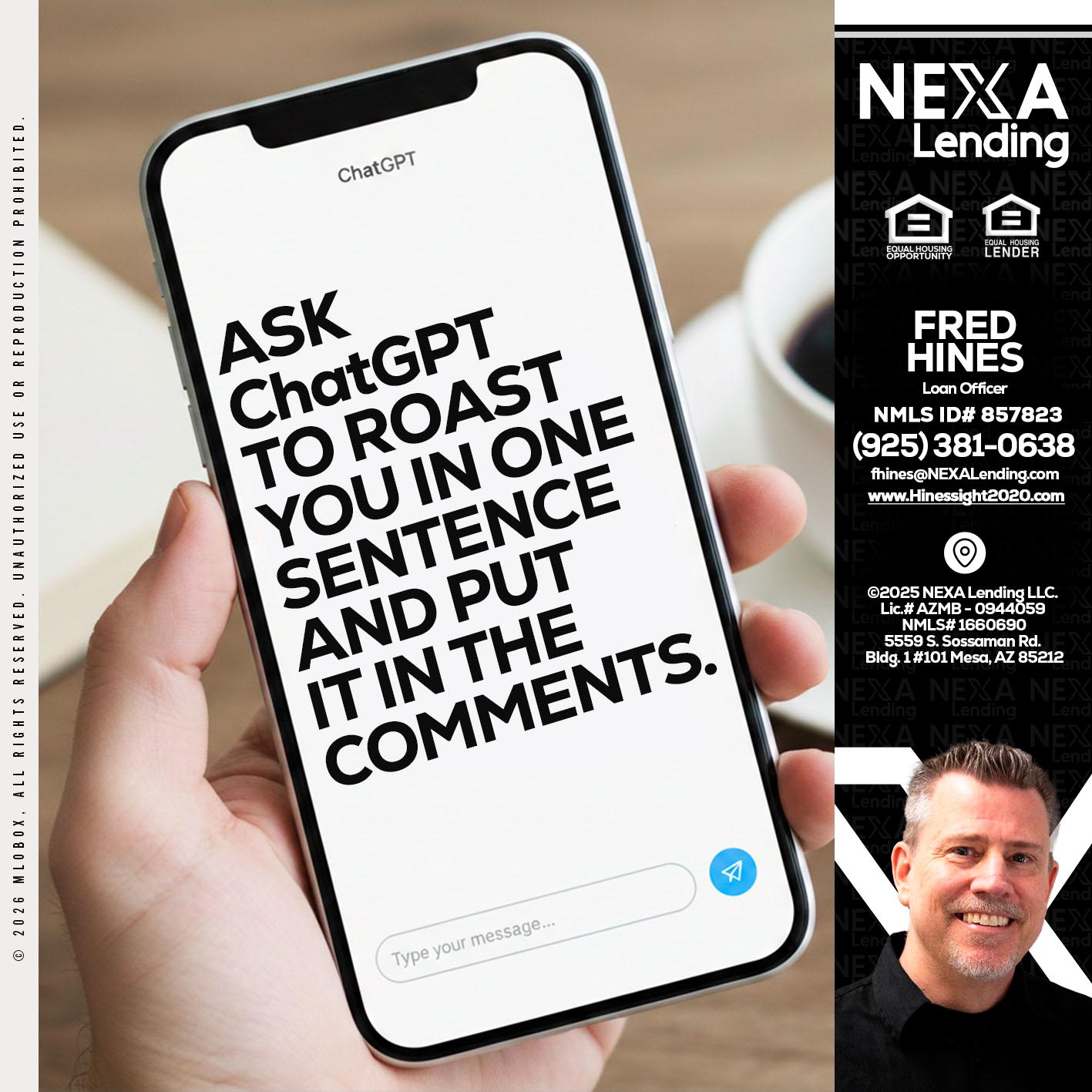 ask chatgpt - Fred Hines -Loan Officer