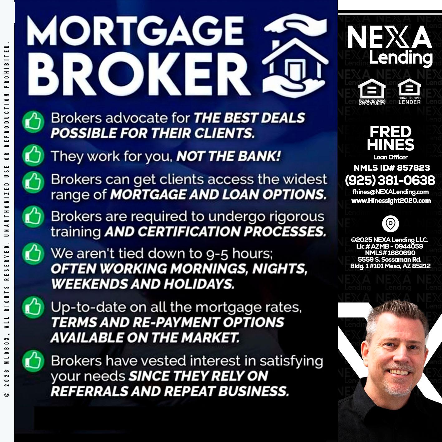 MORTGAGE BROKER - Fred Hines -Loan Officer