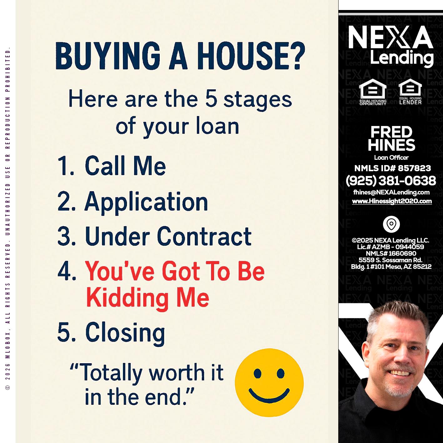 BUYING A HOUSE - Fred Hines -Loan Officer