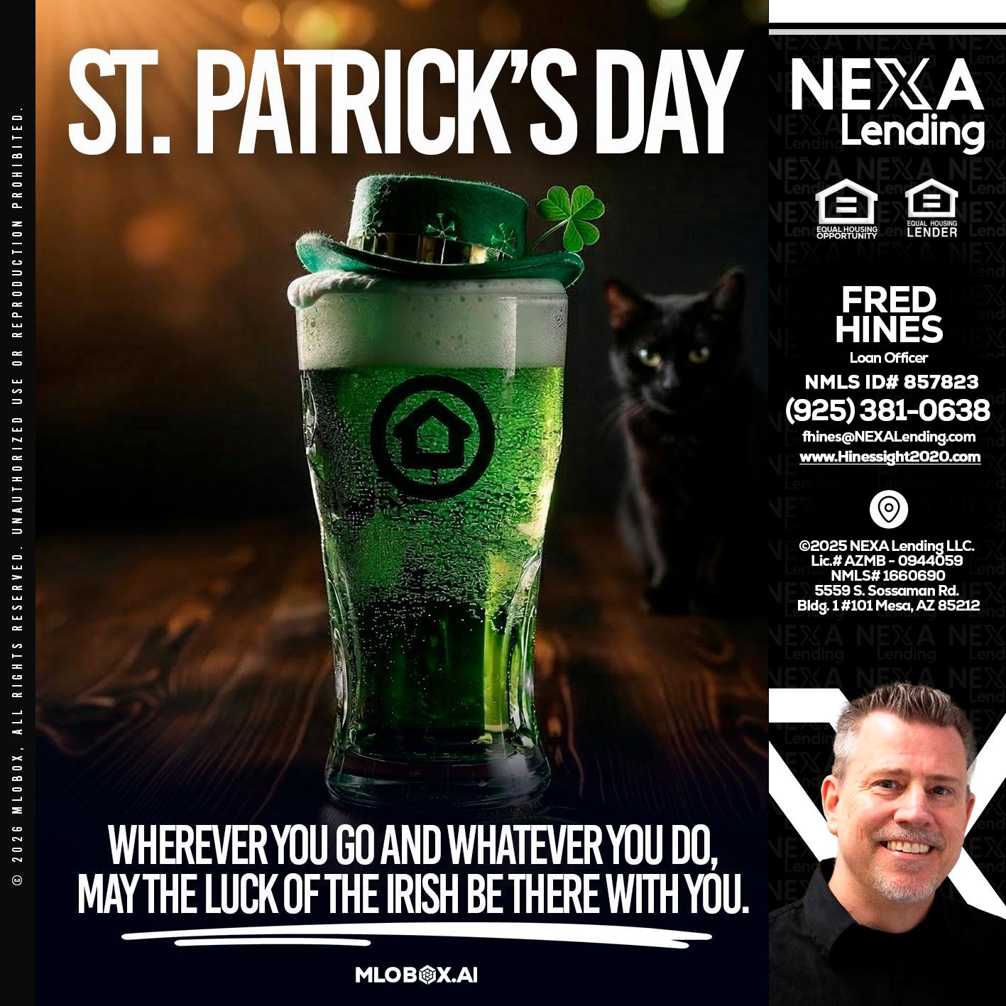 st. Patricks day - Fred Hines -Loan Officer