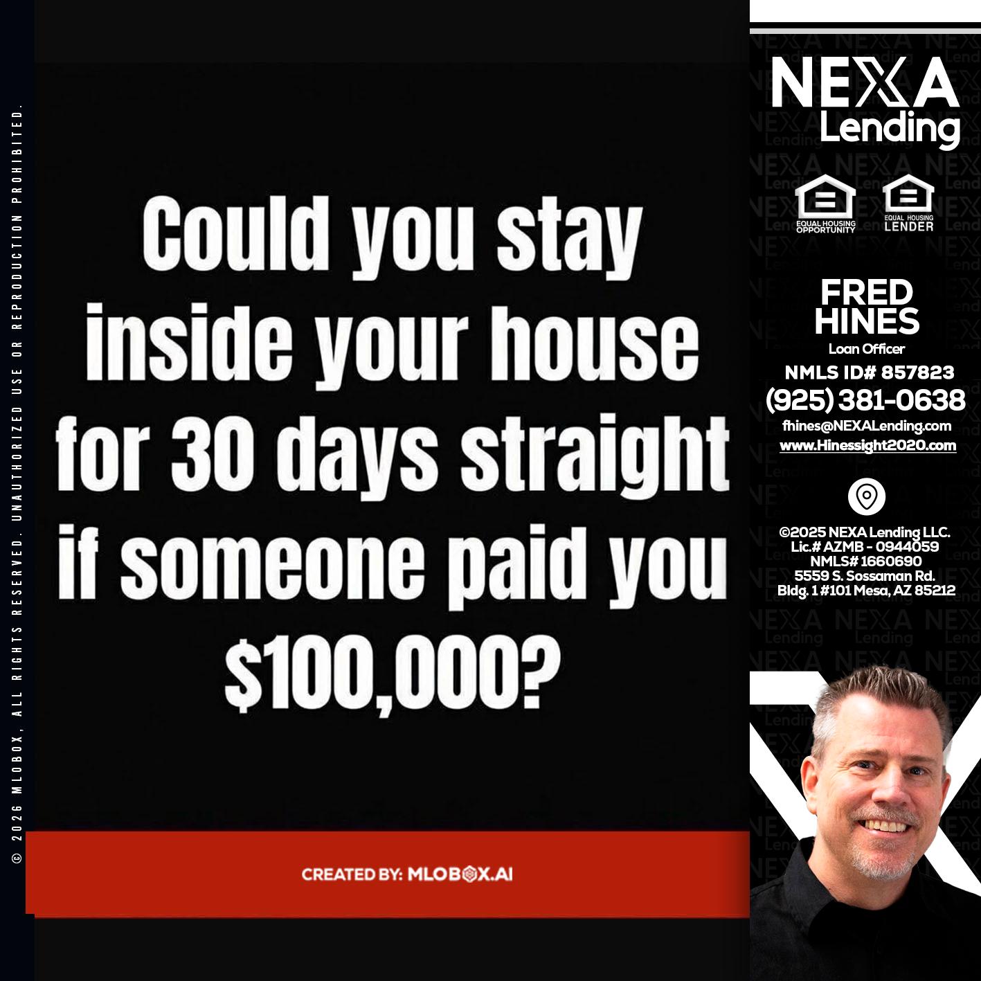 COULD YOU STAY - Fred Hines -Loan Officer